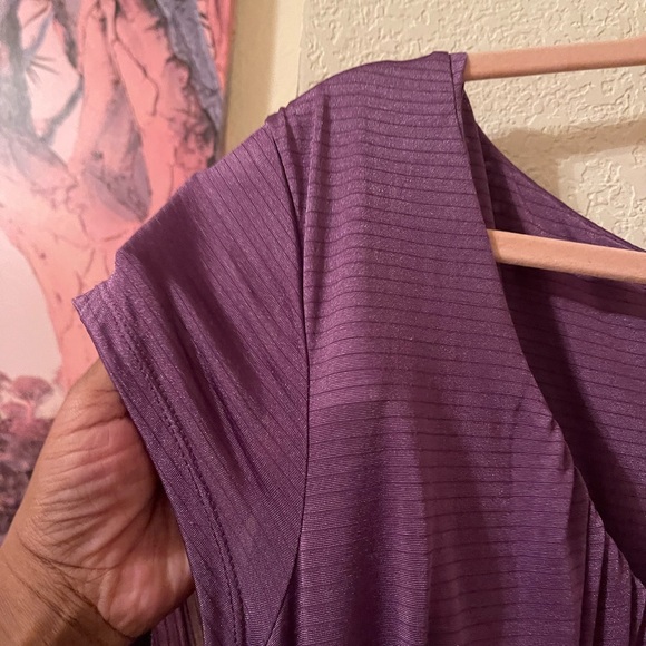 Apple Bottoms Plus Size Womens purple rouched dress size 2X pre-owned - Picture 3 of 11